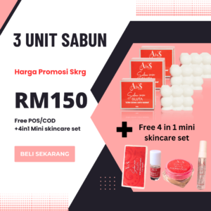3 Unit Sabun Susu Gluta 150g